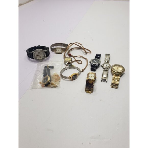 Mixed Lot Of 9 Wrist Watches 2 Tone Gossip Geneva Quartz Not Tested Used - Picture 1 of 9